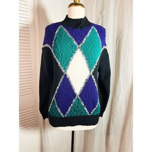 Spice of Life | Women’s | Sweaters | M | Vintage Dark Geometric Cable Knit Sweat